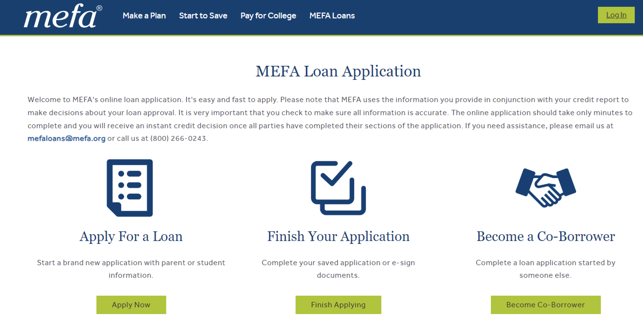 MEFA Loan Application